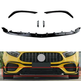 W177 Efmotorshop 810000316854 5 Pcs Abs Front Bumper Lip Kit For Mercedes Benz A-class A45 2019-2021