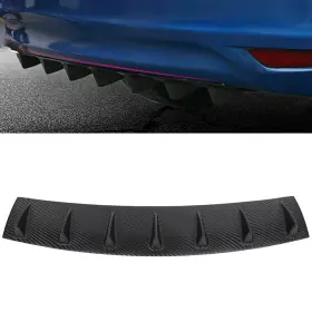 Eg1616195602s Egnetparts Universal 34 Inch X 6 3d Carbon Fiber Rear Lower Bumper Diffuser Fin Spoiler Lip