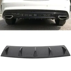 Eg1616195802s Egnetparts Universal 23 Inch X 6 Carbon Fiber Print Rear Lower Bumper Diffuser Fin Spoiler Lip