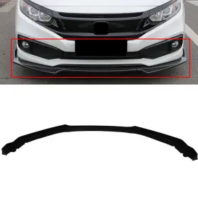 Eg16168240s05 Egnetparts For 2016-2020 Honda Civic Unpainted Black Front Lips Bumper Chin Spoiler Air Dam