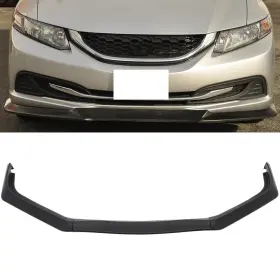 Eg161701682503s Egnetparts For 2013-2015 Honda Civic Sedan Matte Black Front Lips Bumper Body Kits Eg161701682503s Egnetparts For 2013-2015 Honda Civic Sedan Matte Black Front Lips Bumper Body Kits