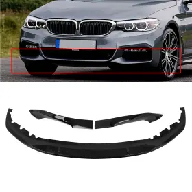 Eg16231278522503s Egnetparts Fits 17-20 Bmw 5series G30 Painted Black Front Lip Splitter Chin Spoiler Air Dam