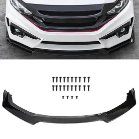 Eg1916109404g Egnetparts For 2016-2021 Honda Civic Painted Black Front Lips Bumper Protector Splitter
