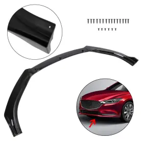 Eg1916138001g Egnetparts For 2014-2018 Mazda 6 Painted Black Front Lips Bumper Protector Body Splitter
