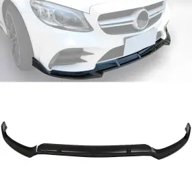Eg191682322203s Egnetparts For 2015-2018 Mercedes C-class W205 Painted Black Front Lips Bumper Protector