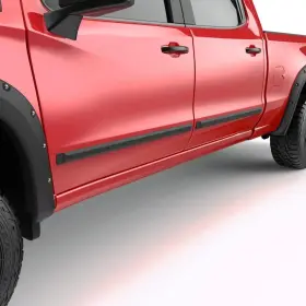 991894 Egr For Chevy Silverado 1500 19 Bolt-on Look Textured Matte Black Body Side Moldings