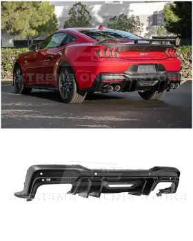 Diff-1038-abs Eos Performance V3 Matte Black Rear Bumper Diffuser For Ford Mustang S650 24-up