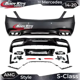 A2229068802 Eurodyneusa For 2014-2020 W222 Mercedes Benz S-class Facelift 2018 S63 Amg Rear Bumper Kit