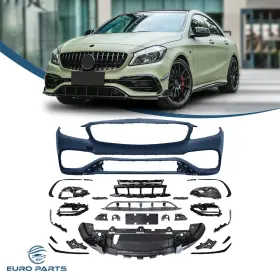 Europarts 2013-2018 W176 For Mercedes Benz A Class Facelift To A45 Amg Front Bumper Kit