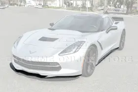 Cpe-flip-081-abs Extreme Online Store Ss-086-abs Aero Bottom Line Front Bumper Splitter And Side Skirts For 14-up Corvette Stingray