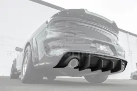 Wsa-diff-1152-abs Extreme Online Store For 20-up Dodge Charger Widebody Srt Matte Black Rear Bumper Exhaust Diffuser