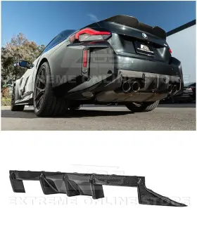 Wsa-diff-1303-bkcf Extreme Online Store 23-up Bmw G87 M2 M Performance V2 Carbon Fiber Rear Bumper Diffuser Valence Lip