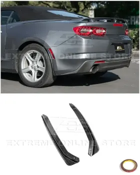 Wsa-mf-239-bkcf Extreme Online Store For 16-up Camaro Extended Style Carbon Fiber Rear Splash Guards Mud Flaps
