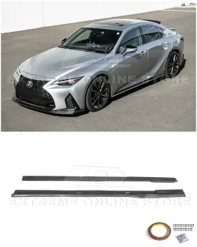 Wsa-ss-1135-bkcf Extreme Online Store For 21-up Lexus Is Nr Style Carbon Fiber Add On Side Skirts Panel Extensions