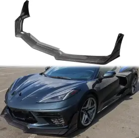 24129 Fancemot Carbon Fiber Front Bumper Lip For Chevy Corvette C8 2020-24 Splitter Kit
