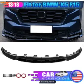 First-class2019 At19055601 Us For 2013 2014-18 Bmw X5 F15 M Sport Gloss Black Front Bumper Lip Splitter
