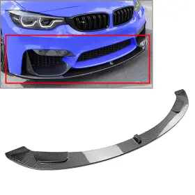 Flashbuyeasyusa 510000173746 Front Bumper Lip Spoiler Splitter Carbon For Bmw F80 F81 M3 F82 F83 M4 2014-2020
