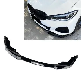 Flashbuyeasyusa 550733292208 Front Bumper Lip Spoiler Splitters Gloss Black For Bmw 3 Series G20 M Pack 19-22