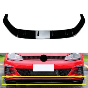 Mk7.5 Flashbuyeasyusa 550733617964 Front Bumper Spoiler Splitter Lip For Vw Golf R Rline 2017-19 Black