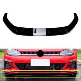 Mk7.5 Flashbuyeasyusa 550733654877 Front Bumper Spoiler Splitter Lip For Vw Golf Gti R Rline 2017-19 Black