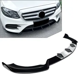 W213 Flashbuyeasyusa 550733690745 Front Bumper Lip Splitter Spoiler Body Kit Fit For Benz E Class E260 E300