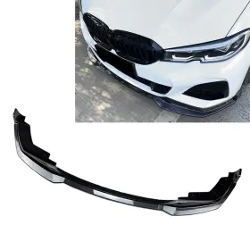 Flashbuyeasyusa 550733770263 Front Bumper Lip Spoiler Splitters Carbon For Bmw 3 Series G20 M Pack 2019-2022