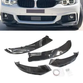 Flashbuyeasyusa 550733828148 Front Bumper Lip Carbon Fiber Fit For Bmw F32 F33 F36 4 Series M Sport 2014-20