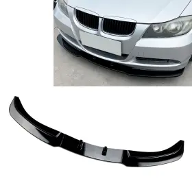 Flashbuyeasyusa 550733946460 Front Bumper Lip Spoiler Gloss Black For Bmw 3 Series E90 E91 320i 330i 2005-08
