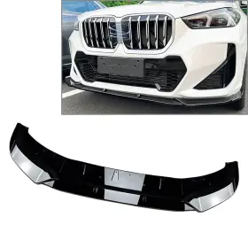 Flashbuyeasyusa 550733978416 Front Bumper Lip Spoiler Splitter Body Kit Black For Bmw X1 U11 M Sport 2023-24