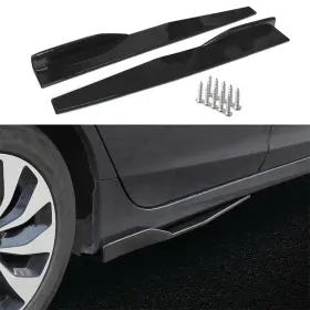 Fl16603at465s Flatroad 2pcs 74.5cm Black Side Skirts Rocker Splitters Diffuser Winglet Wings Brand New
