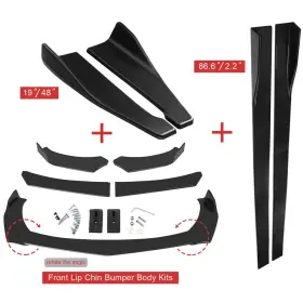 Fl17013at886s Flatroad Front Rear Bumper Lip Spoiler Diffuser Side Skirt Splitter Extension Universal
