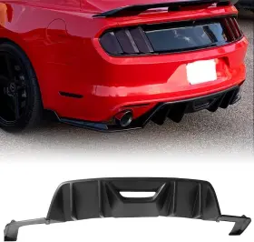 Hpe750 Ford Mustang 16 4 Hpe700 Rear Bumper Lip Diffuser Satin Black 2015 2016 2017