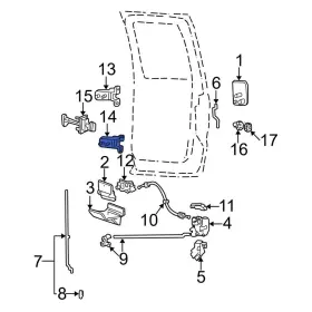 4c3z2626810ba Ford Oe For Excursion 2000-2005 Rear Lower Door Hinge