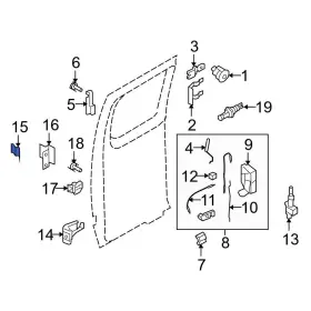6c2z1527218aa Ford Oe For E-250 2008-2014 Rear Left Door Check Bracket