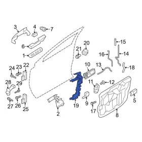 7t4z7843351b Ford Oe For Edge 2007-2014 Front Left Door Latch Reinforcement