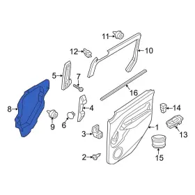 Dt1z6127459c Ford Oe For Transit Connect 14-23 Rear Left Door Water Deflector