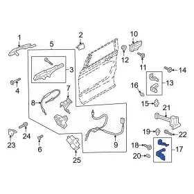 Fl3z1626811a Ford Oe For F-150 2015-2024 Rear Left Lower Door Hinge