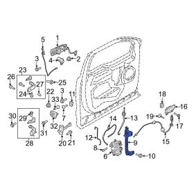 Hc3z1521978c Ford Oe For F-150 2017-2020 Front Right Door Lock Rod Cover