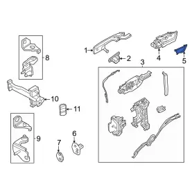 Jx7z4273ba Ford Oe For Escape 21-26 Rear Left Interior Door Handle Screw Cap