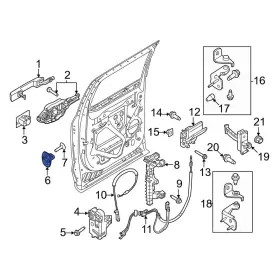 Ml3z5822008b Ford Oe For F-150 2021-2024 Front Door Lock Striker Plate
