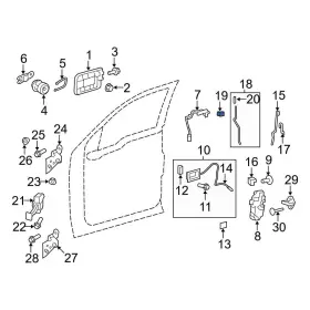 N807736s Ford Oe For F-150 2009-2014 Front Door Lock Rod Clip