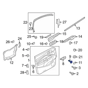 W717754s450b Ford Oe For Escape 2013-2019 Interior Door Handle Screw