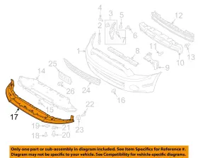 Ar3z17626aa Ford Oem 10-14 Mustang Bumper Components-valance Panel