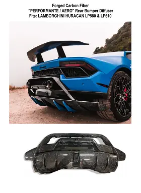 4t0807155 Forged La 745805732304 Carbon Performante Aero Rear Bumper For Lamborghini Huracan Fgp
