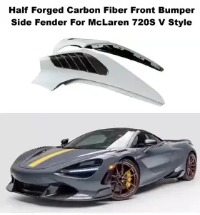 720s Forged La 745805975404 Half Carbon Fiber Front Bumper Side Fender For Mclaren V Style
