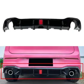 Fortodayyusa 422224868448 Fit For Vw Golf 8 R-line 2021-23 Rear Bumper Lip Splitter Spoiler Led Light