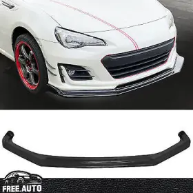 6598 Free-auto802 Fit 17-20 Subaru Brz Jdm Cs Style 1p Front Bumper Lip Splitter Bodykits Black Pu