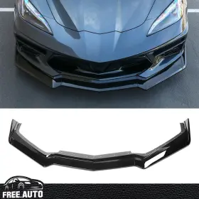 Blf-ccorv205vm5p-gbk Free-auto802 Fit 20-25 Chevy Corvette C8 5vm Style Front Bumper Lip Splitter Gloss Black 5pcs
