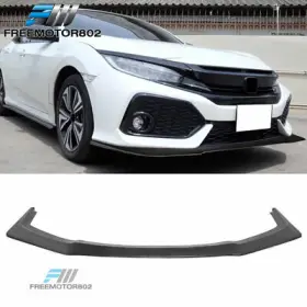 5420 Free-motor802 Fit 17-21 Honda Civic 10th Pu Black Front Bumper Lip Splitter Spoiler