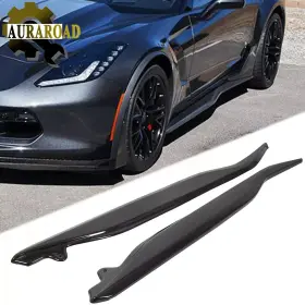 Fz-bls-chcr14c7z06 Free-motor802 Chevy Corvette C7 Z07 Style Side Skirts Splitter Black Plastic